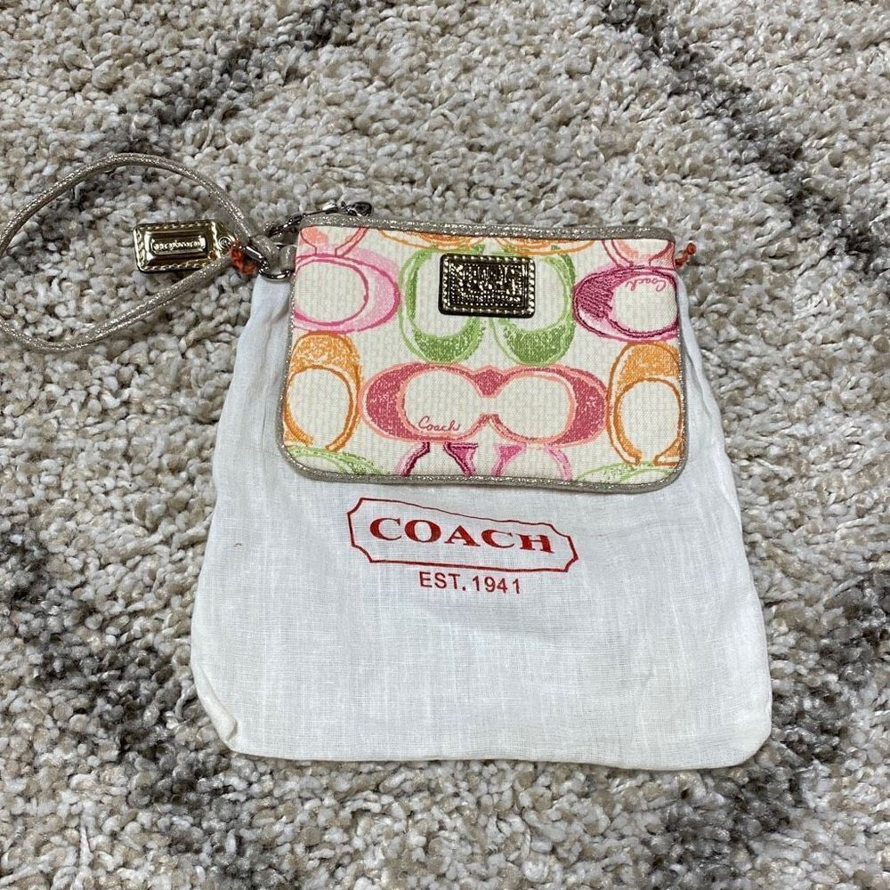 Coach Multi Color Wristlet NEW - Picture 7 of 7